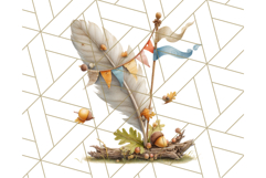 Acorn Village Clipart PNG, Fall Animal Png Product Image 5