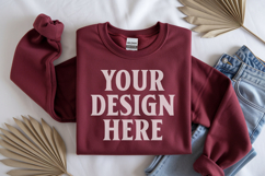 Black Gildan 18000 Folded Flat Lay Mockups Product Image 1