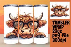 Farm Animal Tumbler Wrap - Peekaboo Cow Design Product Image 1