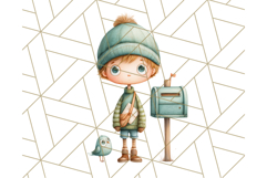 Christmas Whimsy Clipart, Holiday Kids PNG Graphics Product Image 5
