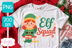 Cute Christmas PNG design, Elf squad PNG sublimation Product Image 1