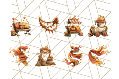 Autumn Circus Clipart Carnival Tent Fall PNG, Vintage Circus Product Image 5