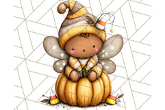 Halloween Fairy Clipart PNG, Spooky Cute Character Art Product Image 5