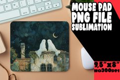 Adorable Ghosts Mouse Pad for Halloween Fun PNG Product Image 1