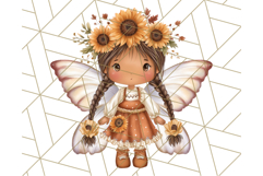 Fall Fairy Clipart PNG, Autumn Fairy People With Wings Product Image 5