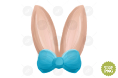 Coquette Easter Bow Bunny Ears Sublimation PNG Product Image 1
