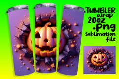 TRENDY 20oz Sublimation Tumbler , 3D Pumpkin Product Image 1
