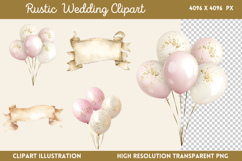 Rustic Wedding Clipart Bundle PNG Product Image 5