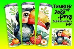 Delightful Pet Party Watercolor Tumbler Wrap - 20oz Product Image 1