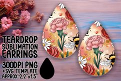 Chic Teardrop Earrings Design Template , Bee Product Image 1