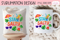 Summer T-shirt sublimation design, Stay Salty sublimation Product Image 3