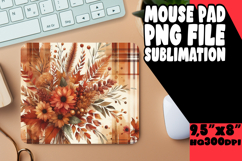 cheerful mouse pad Inspirational PNG, Autumn Flower Product Image 1