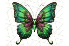 Metallic Butterfly Clipart PNG Clipart, Vibrant Butterfly Product Image 5