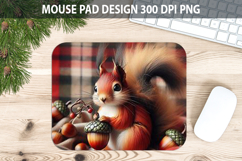 Christmas Squirrel Pad Sublimation - Animal PNG Design Product Image 1