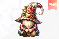 Floral Gnome Sublimation - Clipart PNG Bundle Product Image 8