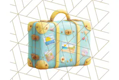 Sky Blue and Sunshine Yellow Summer Clipart PNG, Tropical Product Image 5
