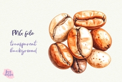 Coffee Beans PNG Halloween Ghost Cafe Clipart Sublimation Product Image 1