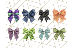 Halloween Bow Clipart, Bright Holiday Ribbon PNG Product Image 5