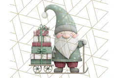 Cozy Winter Gnome Clipart PNG, Christmas Gnome Clip Art Product Image 5
