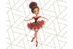 Nutcracker Ballet Clipart, Holiday Ballerina PNG Art Product Image 5