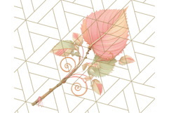 Fall Foliage Clipart PNG, Pink and Green Leaves Product Image 5
