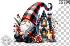 Christmas Gnome Sublimation - Clipart PNG Design Product Image 1