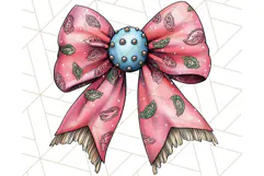 Western Style Bow PNG, Cute Cowboy, Cowgirl Coquette Png Product Image 5