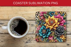 square coaster - sunflowers pattern Product Image 1