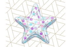 Cute Puffy Star Clipart PNG, 3D Glossy Pastel Stars Clip Art Product Image 5