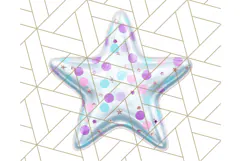 Cute Puffy Star Clipart PNG, 3D Glossy Pastel Stars Clip Art Product Image 5
