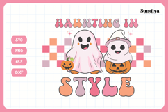 Funny Halloween Toddler Shirt Quote SVG | Haunting In Style Product Image 3