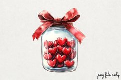 Red Valentines Day Clipart PNG Product Image 1