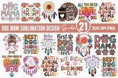 Dog Mom Sublimation Bundle PNG, Product Image 1