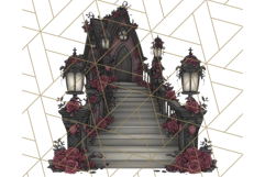 Gothic Halloween Clipart Dark Aesthetic PNG, Halloween Png Product Image 5