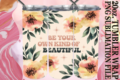 Cozy dreams 20oz tumbler wrap, Flower Quote Product Image 1
