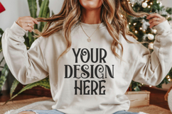 Christmas Gildan 18000 Ash Crewneck Sweatshirt Mocku Product Image 1