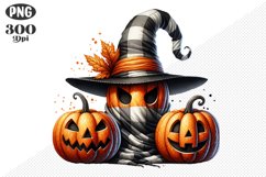Halloween Pumpkins Sublimation - Clipart PNG Design Product Image 1