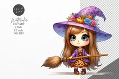 Halloween clipart, Witch clipart, Autumn clipart Product Image 1