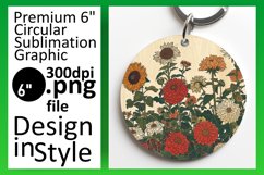Classic Floral Keychain &amp; Coaster Showcase Product Image 1