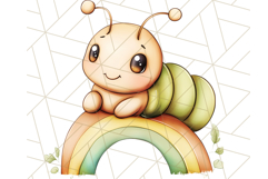 Cute Caterpillar Clipart PNG, Spring Bug Illustrations Product Image 4