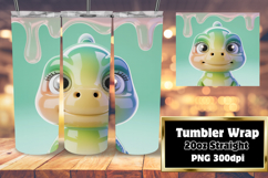 CHIC 20oz Tumbler Template for DIY , Cute Dino Product Image 1