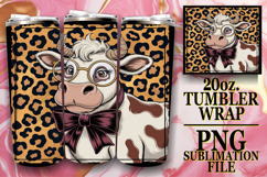SWEET HARMONY 20oz TUMBLER WRAP, Cute Cow Product Image 1