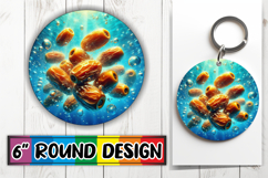 Enchanted Circle Keychain PNG, 3D Fruits Product Image 1