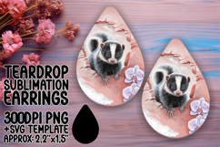 Elegant Teardrop Sublimation Design Art , Animals In Wall Product Image 1