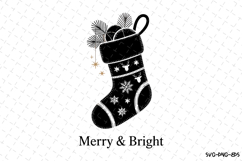 Merry &amp; Bright Svg | Christmas Svg | Svg Cut Files Product Image 1