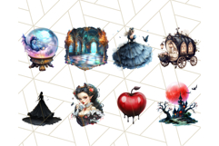 Gothic Fairy Tale Princesses, Dark Fantasy Clipart PNG Product Image 7