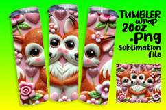 Vibrant Tumbler Design Download , Sweet Animals Product Image 1