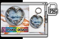 Countryside Charm: Landscape Circle Design PNG Product Image 1