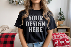 Christmas Comfort color Couple Mockup , Couple mockup Product Image 1