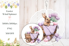 Easter Basket Wind Spinner, Purple Tulips Wind Spinner Print Product Image 1